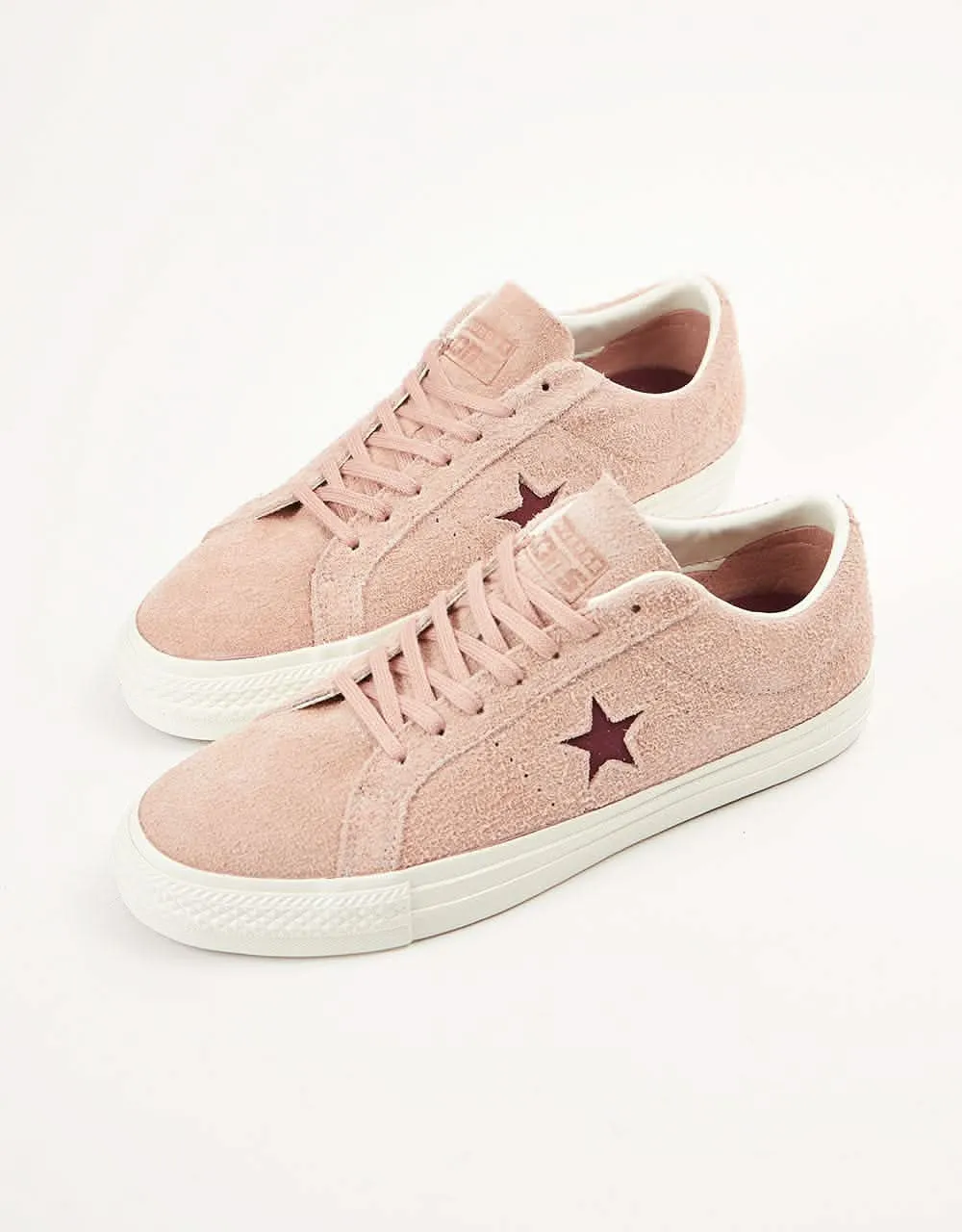 Converse One Star Pro Ox Vintage Suede Skate Shoes - Canyon Dusk/Cherry Vision