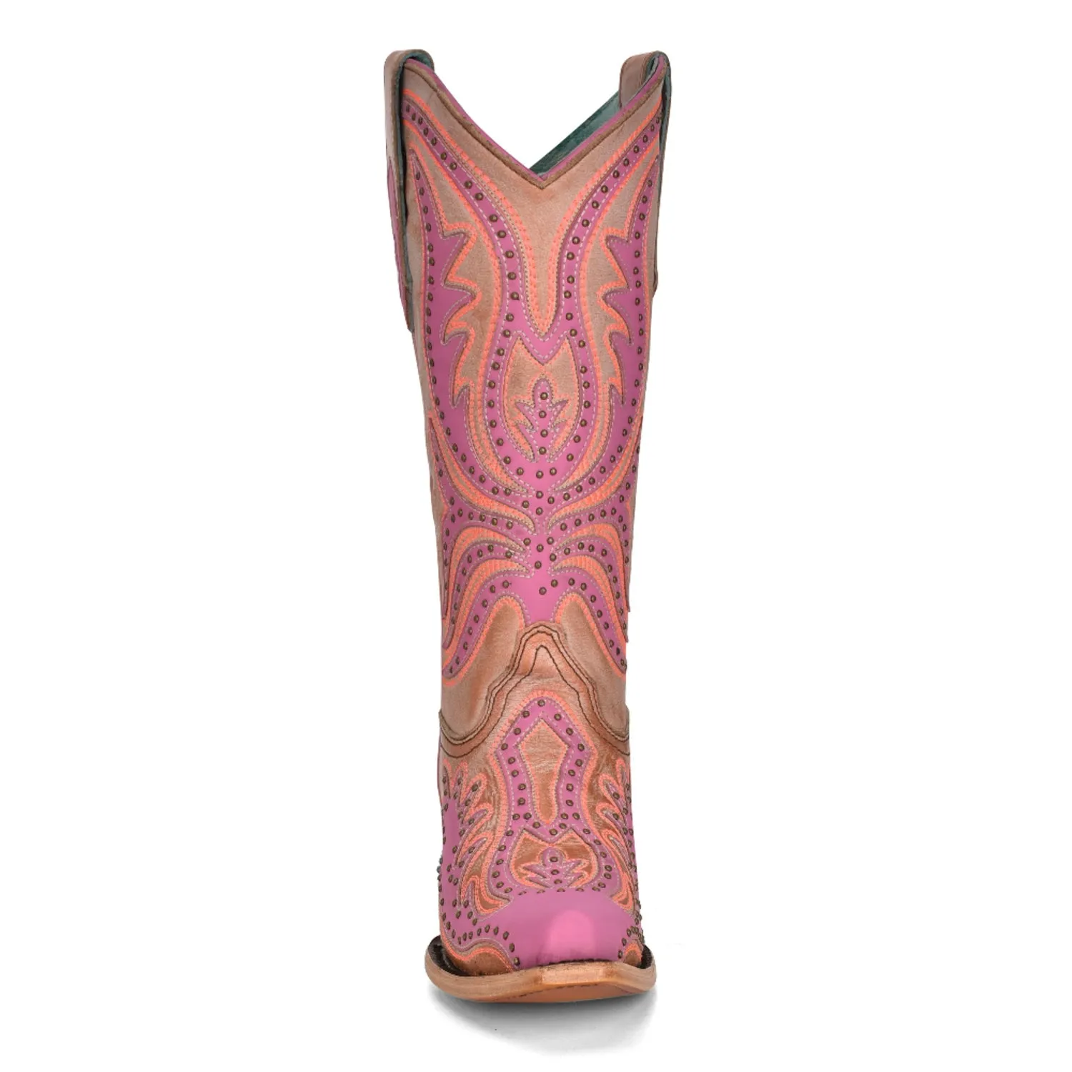 Corral Womens C3970 Neon Pink Leather Western Cowboy Boots