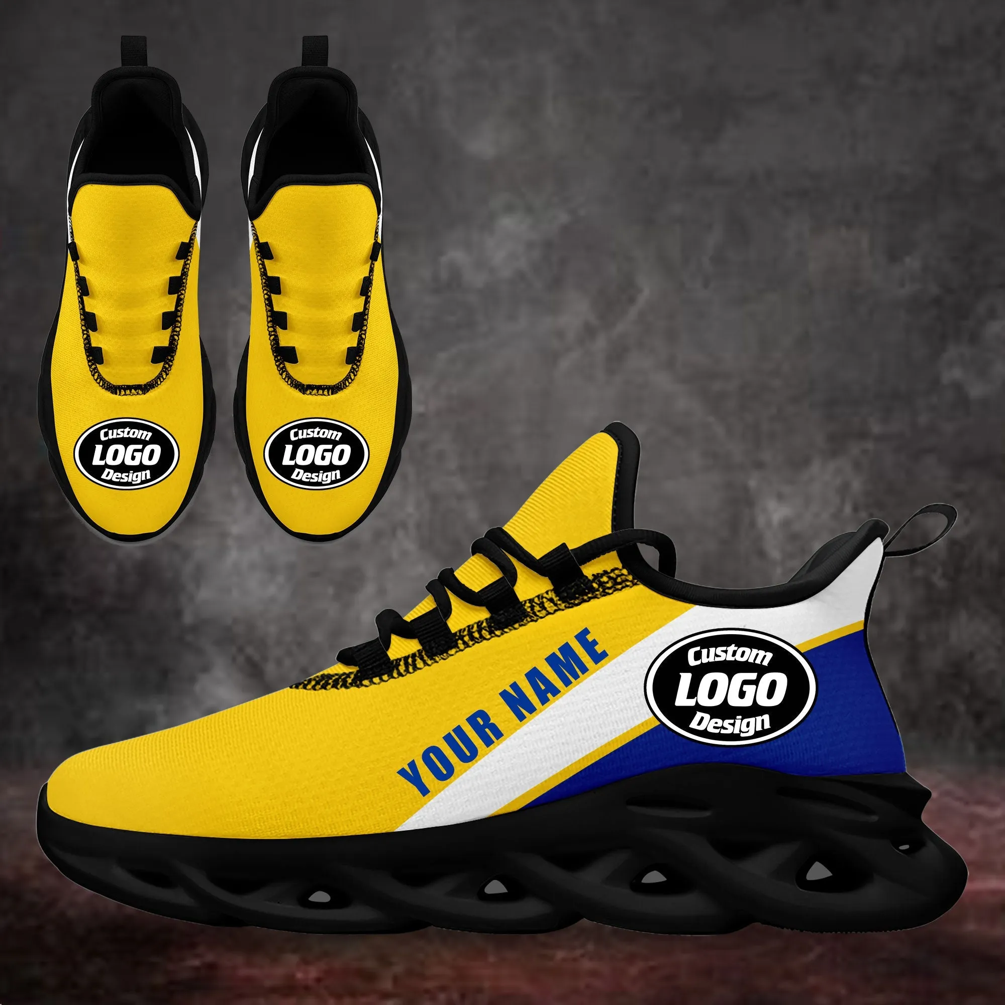 Custom Yellow Blue Jersey MaxSoul Shoes and Hat Combo Offer Personalized ZH-bd0b007e-aa