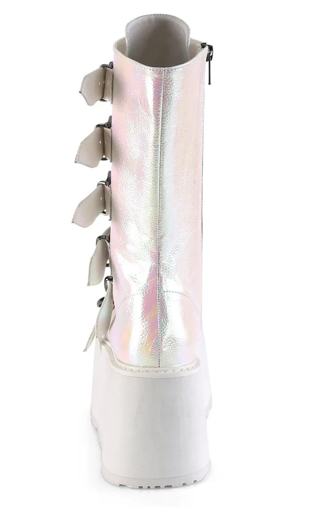 DAMNED-225 Pearl Iridescent Boots