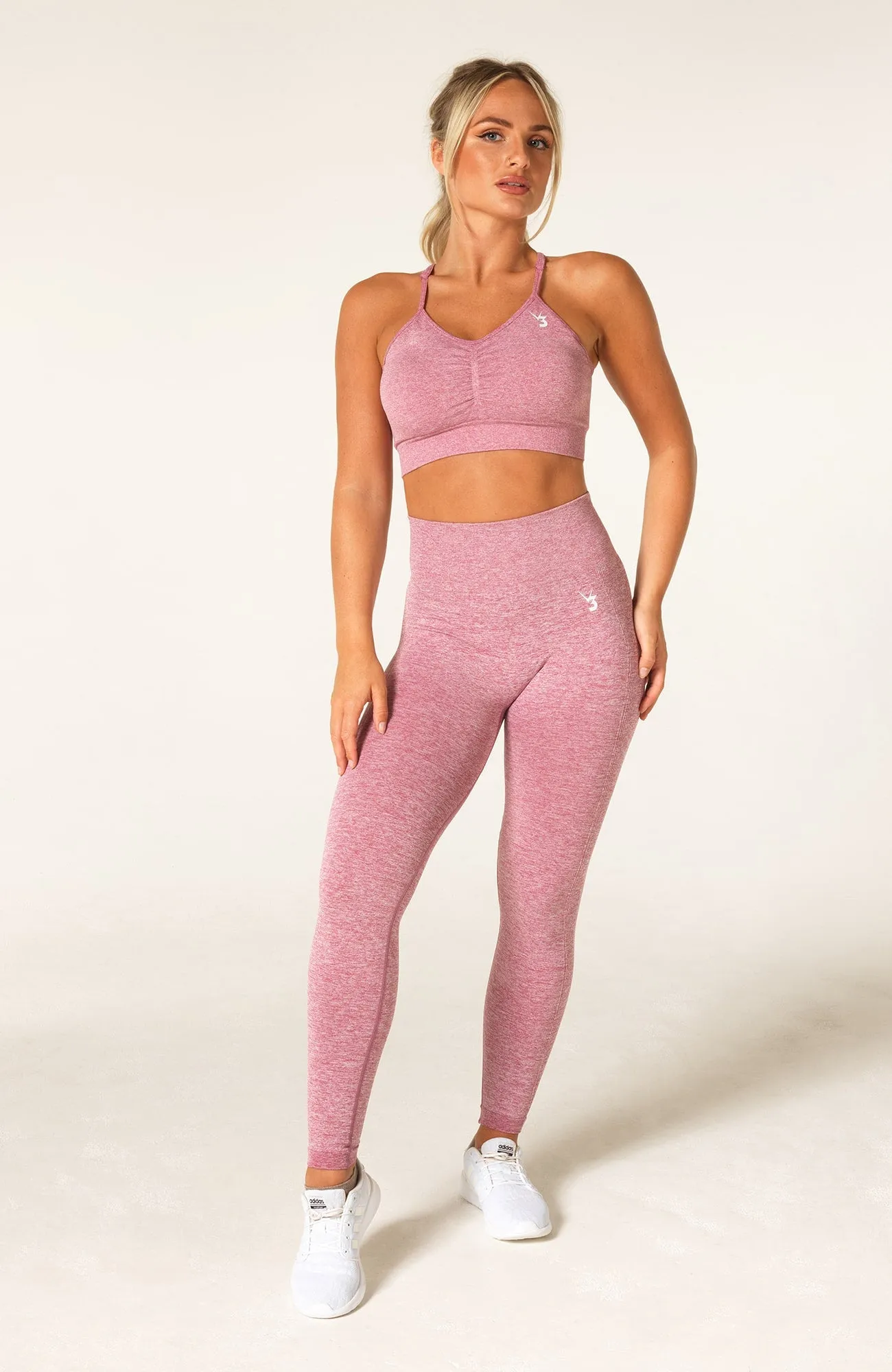 Define Seamless Scrunch Sports Bra - Pink Marl