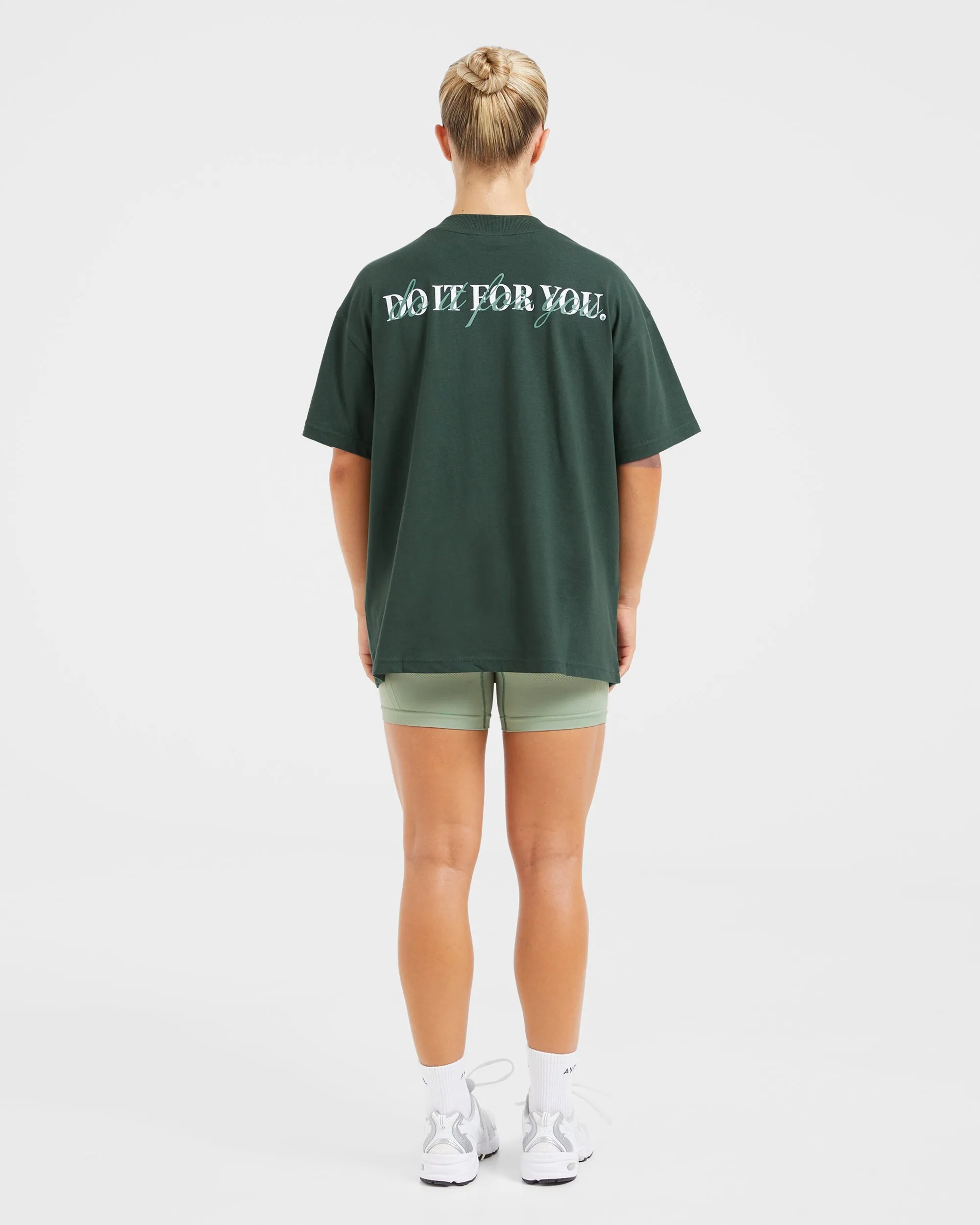 Do It For You Oversized T Shirt - Forest Green