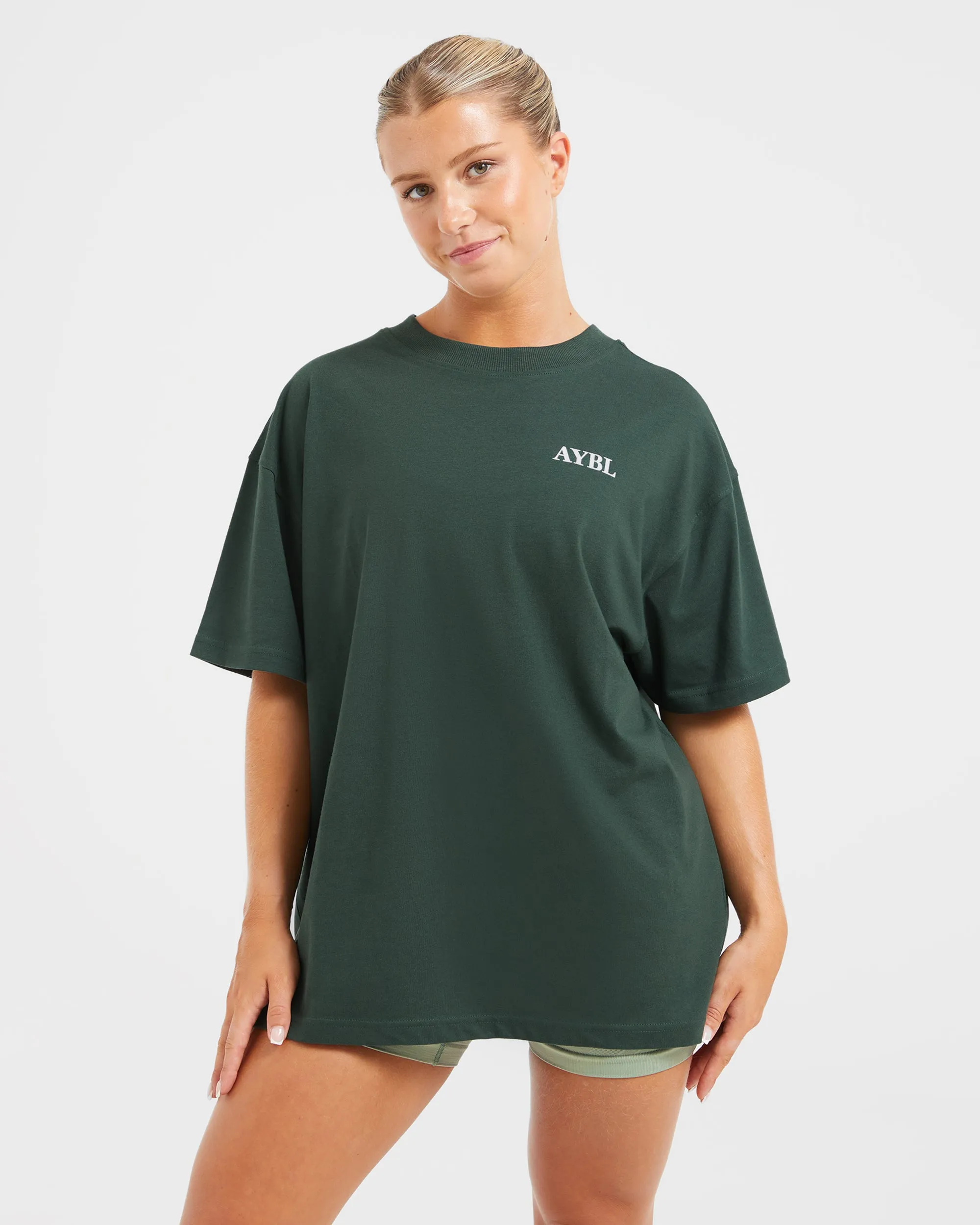 Do It For You Oversized T Shirt - Forest Green