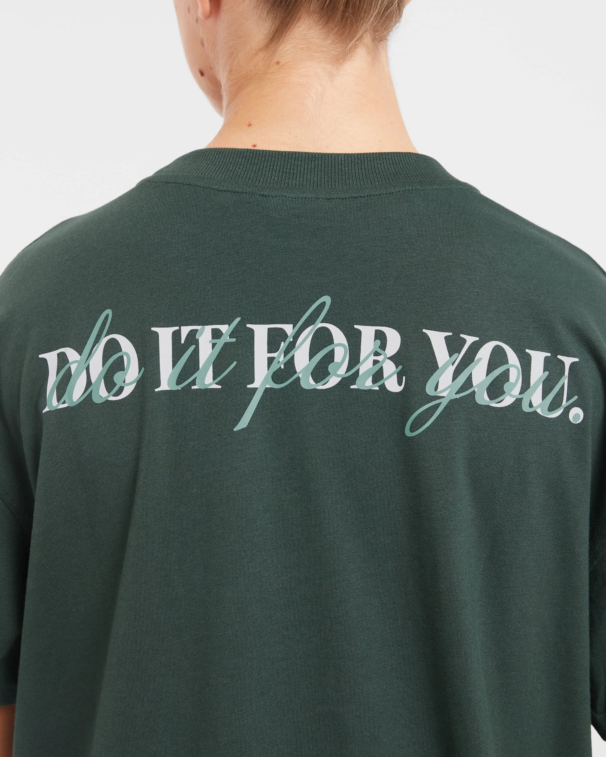 Do It For You Oversized T Shirt - Forest Green