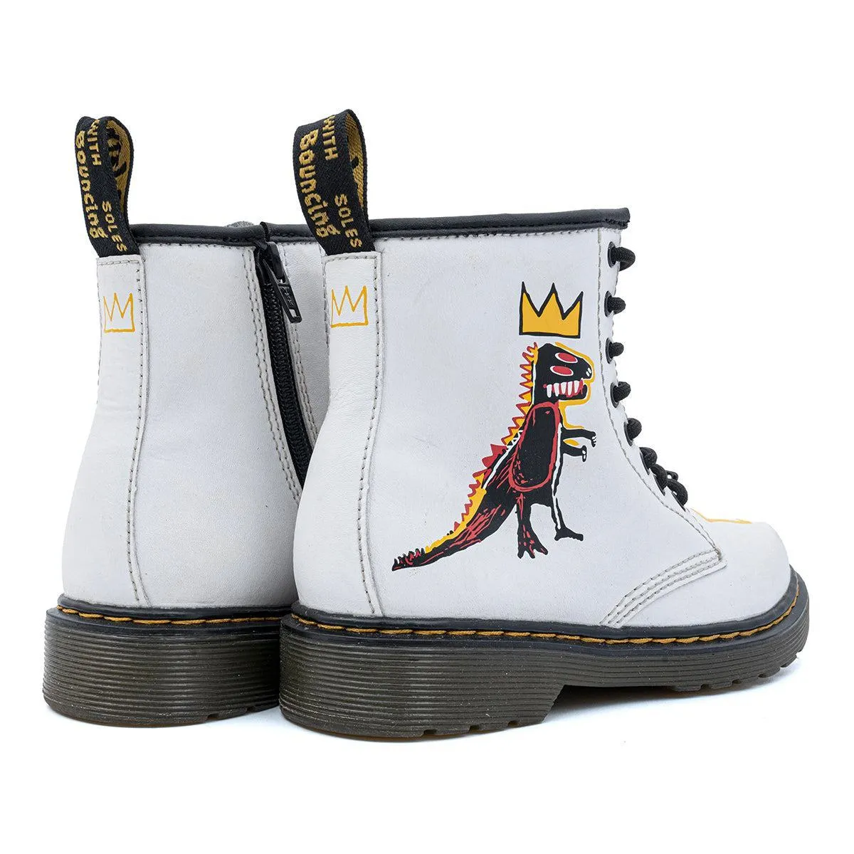 Dr. Martens Ankle Boots Leather White Colour For Kids