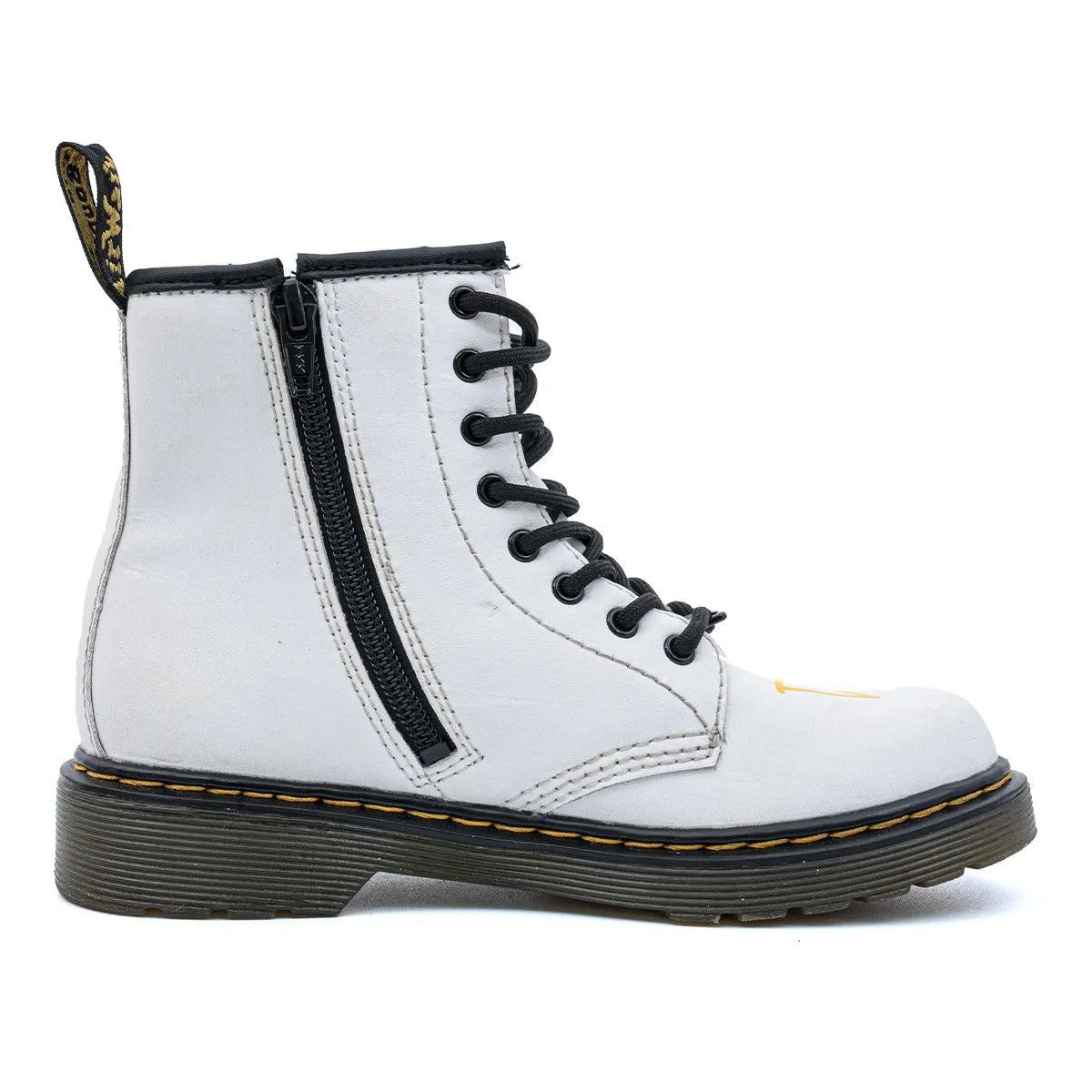 Dr. Martens Ankle Boots Leather White Colour For Kids