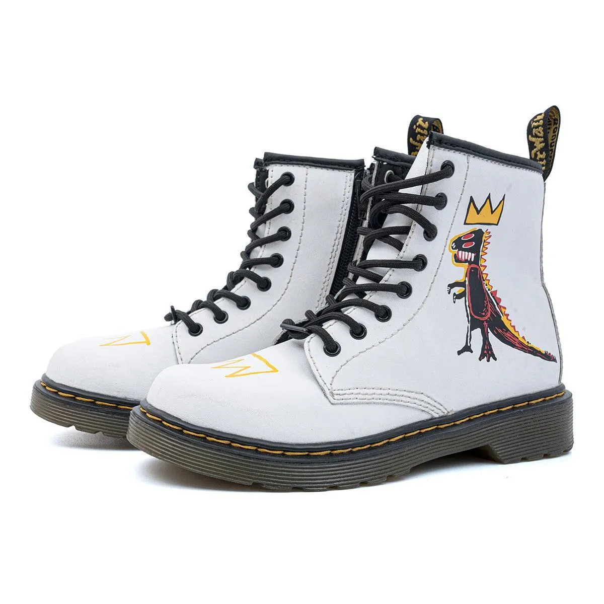 Dr. Martens Ankle Boots Leather White Colour For Kids