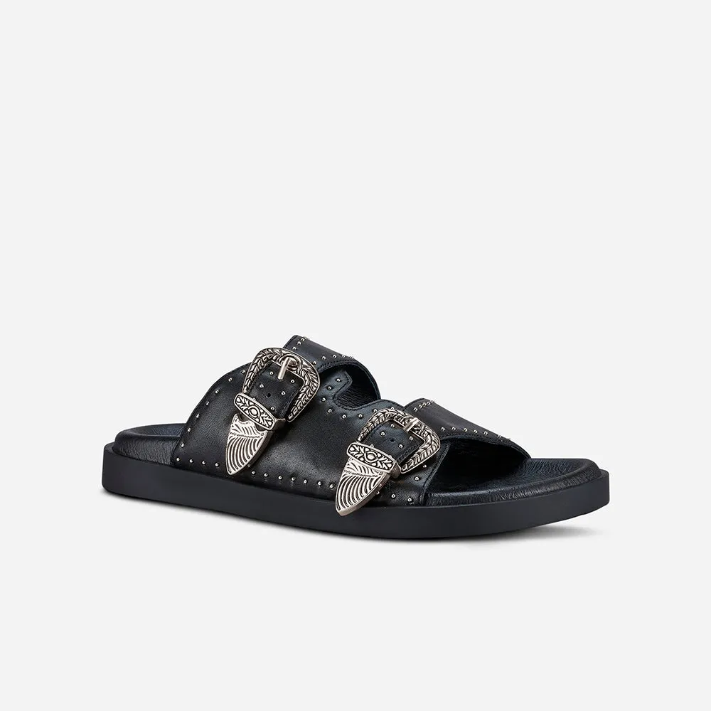 Eastwood Stud Footbed Black/Silver