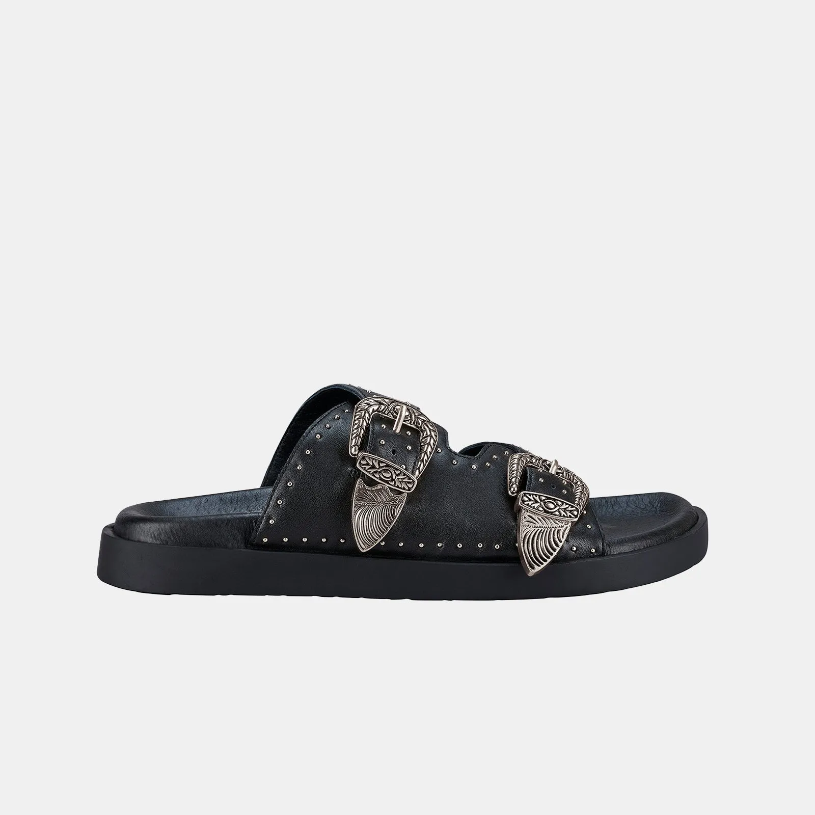 Eastwood Stud Footbed Black/Silver