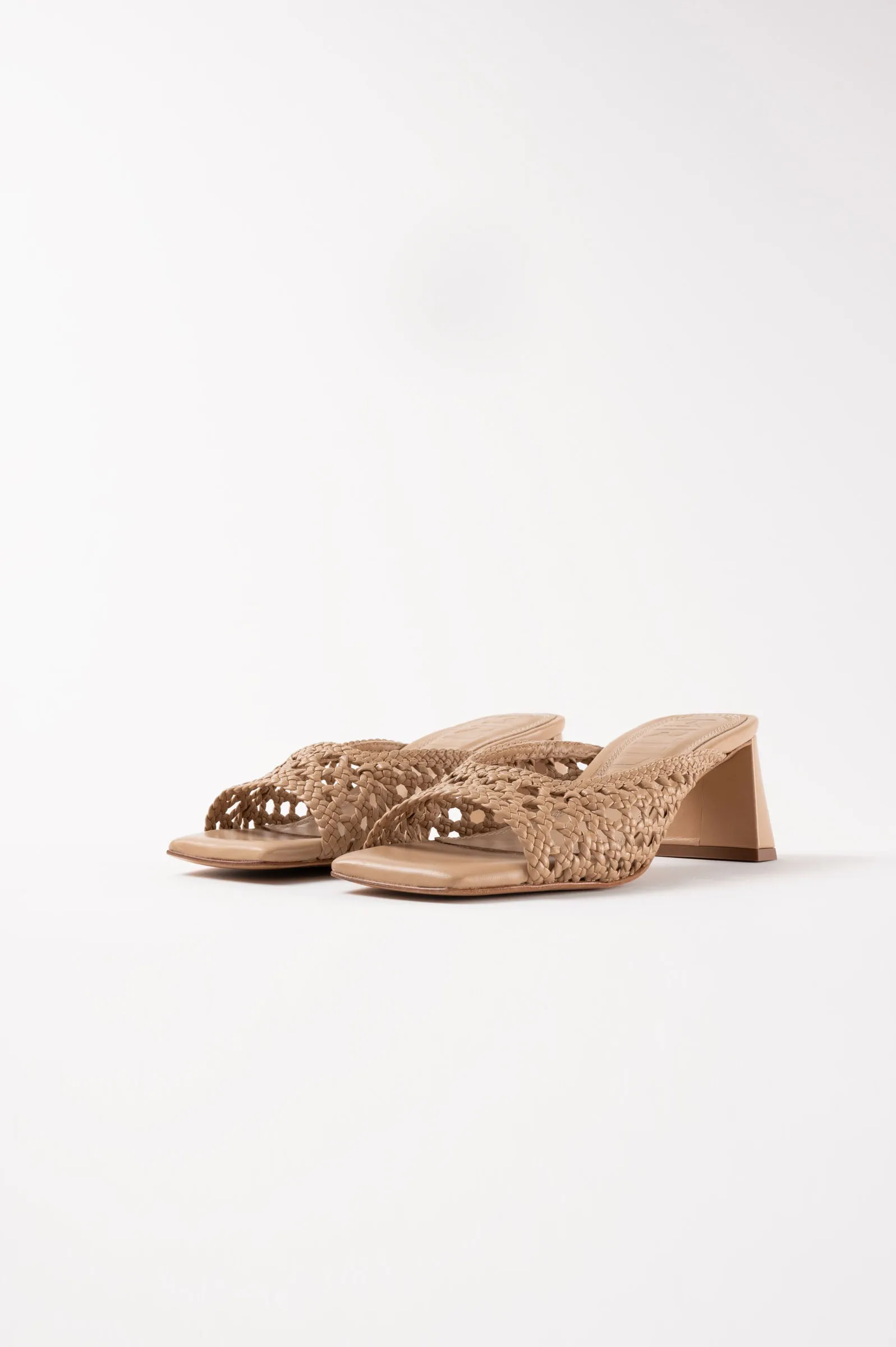 ERNESTINA - Light Brown Woven Leather Sandals