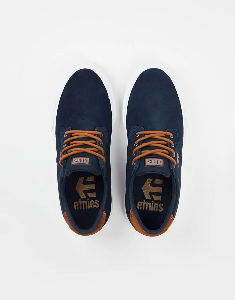 Etnies x Michelin Singleton Vulc XLT Skate Shoes - Navy/Brown/White