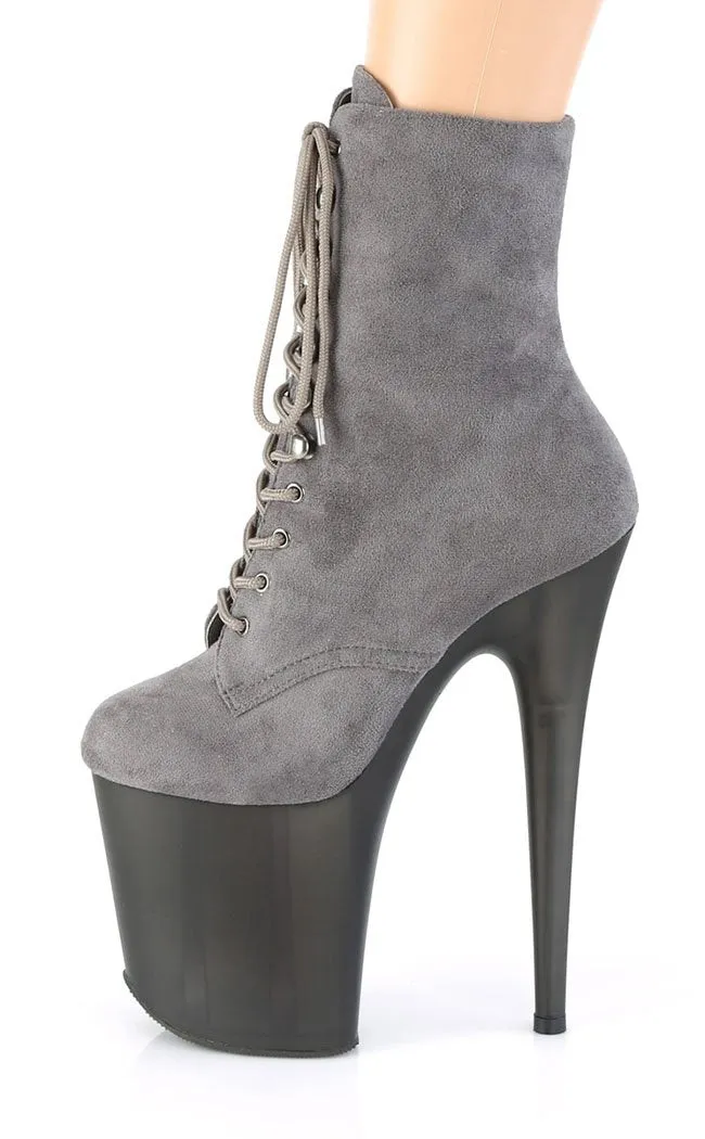 FLAMINGO-1020FST Grey Suede Ankle Boots