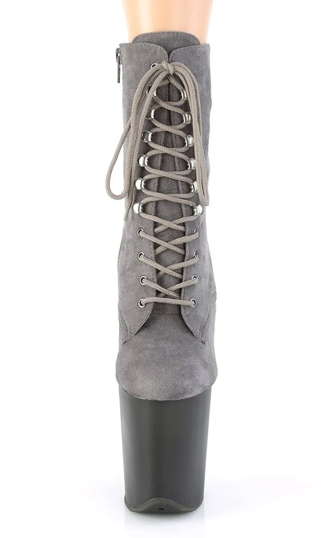 FLAMINGO-1020FST Grey Suede Ankle Boots