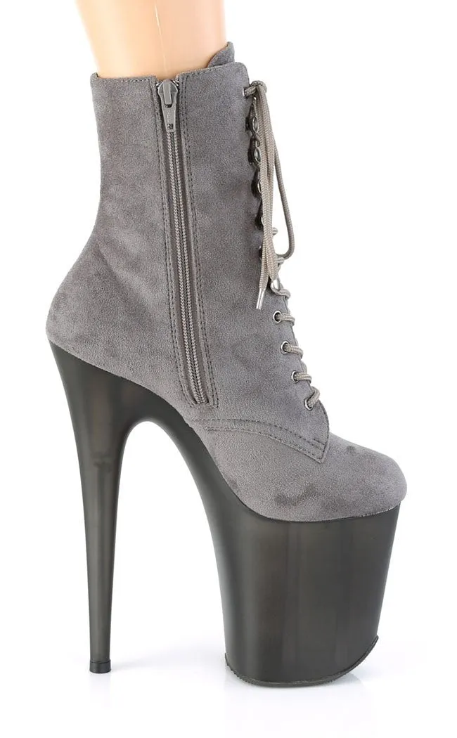 FLAMINGO-1020FST Grey Suede Ankle Boots