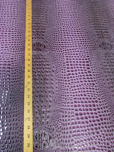 Florida Gator 3D Embossed Vinyl Fabric / Dark Wine / By The Roll - 30 Yards