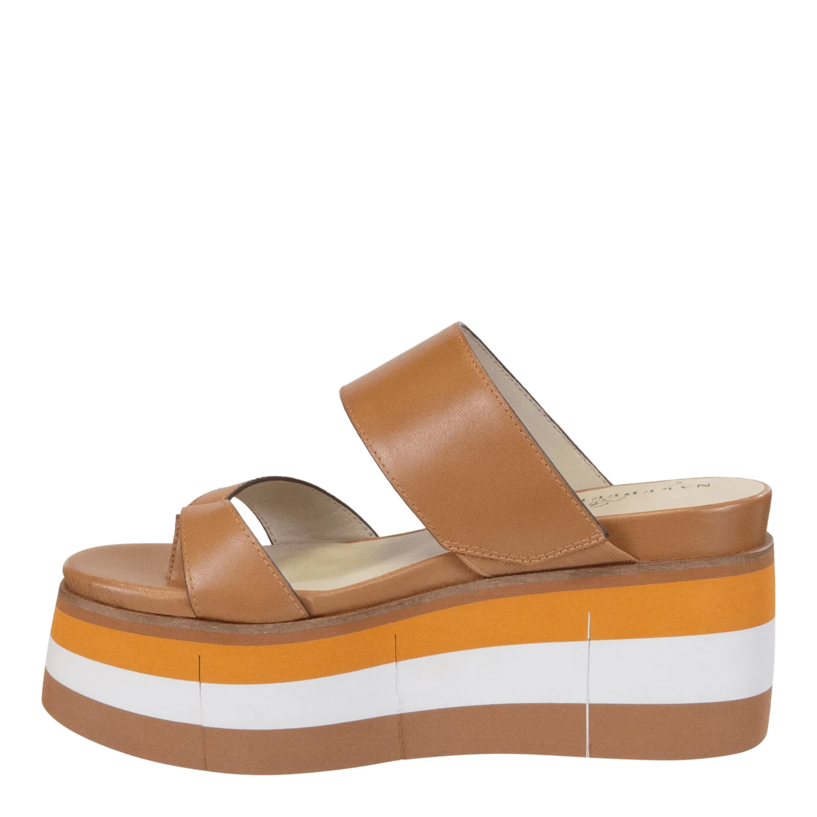 FLUX in TAN Platform Sandals