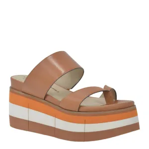 FLUX in TAN Platform Sandals