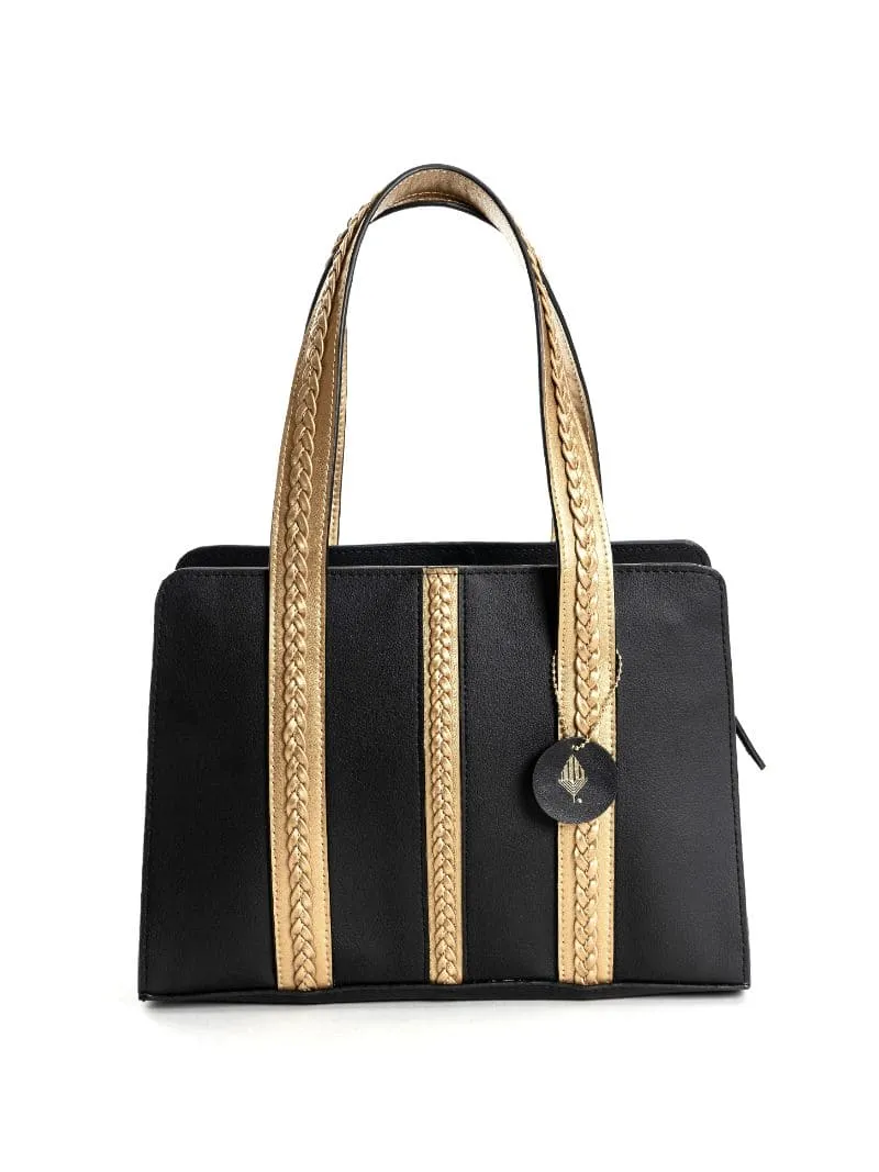 Gaia - black & gold shoulderbag