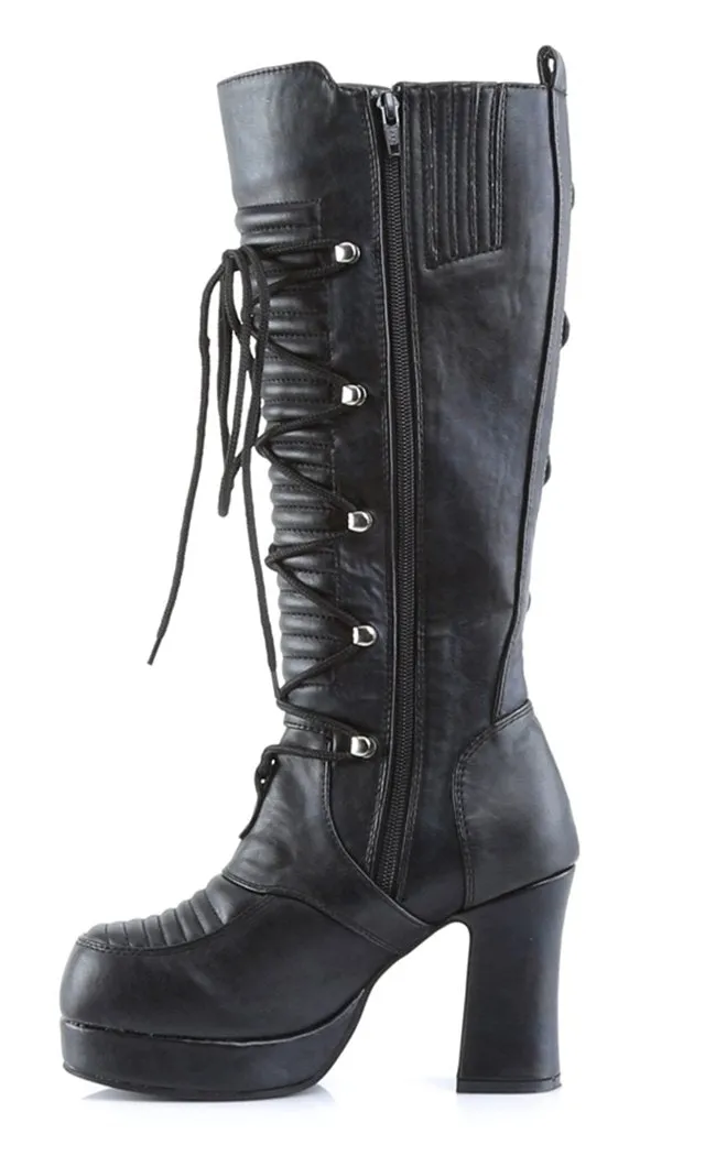 GOTHIKA-200 Black Steampunk Boots