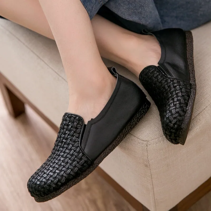 Handmade Retro Woven Women Flats