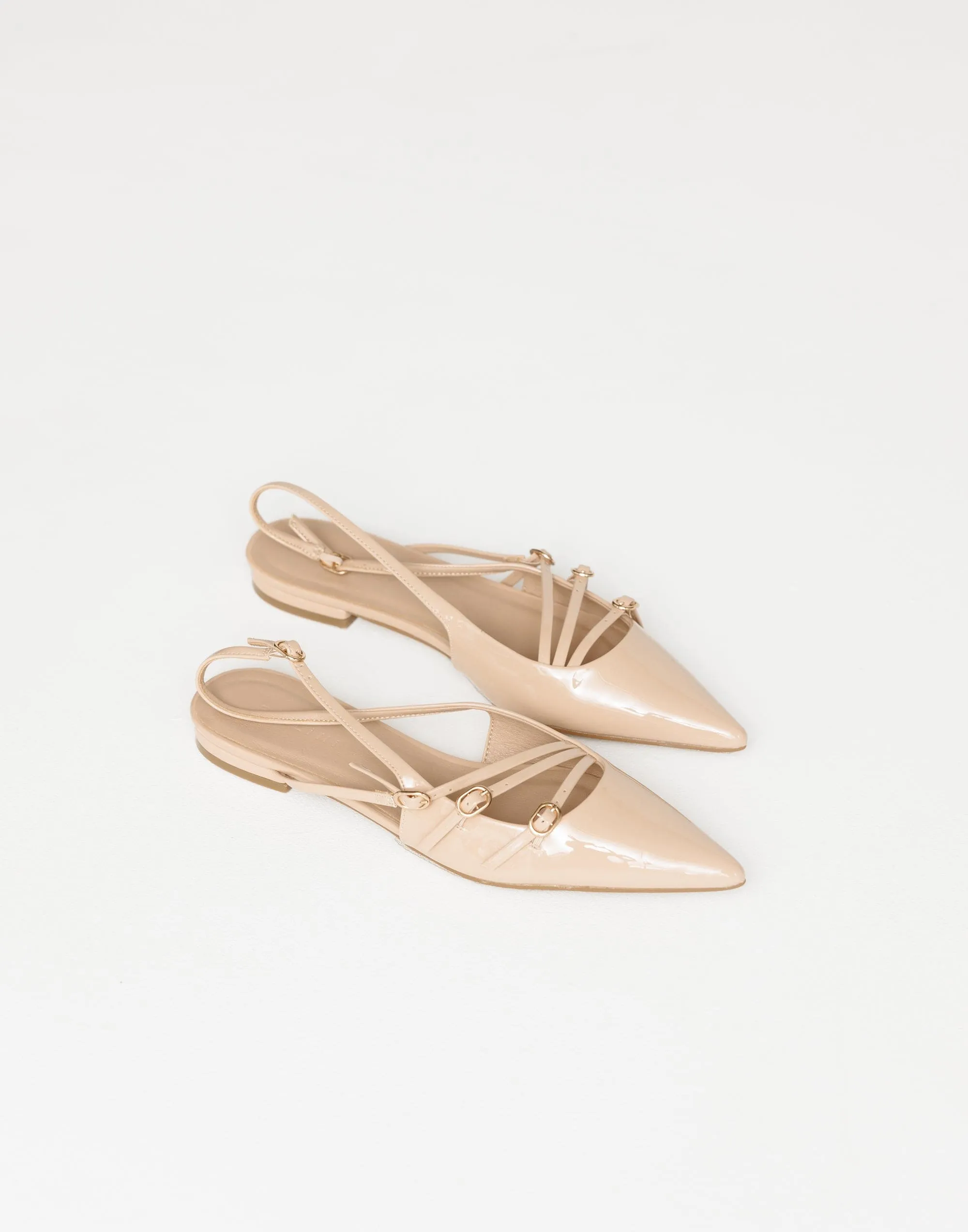 Hettie Flats (Beige Patent) - By Billini