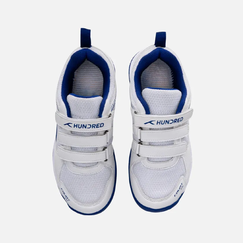 Hundred Court Star Kids Badminton Shoes -White/Navy