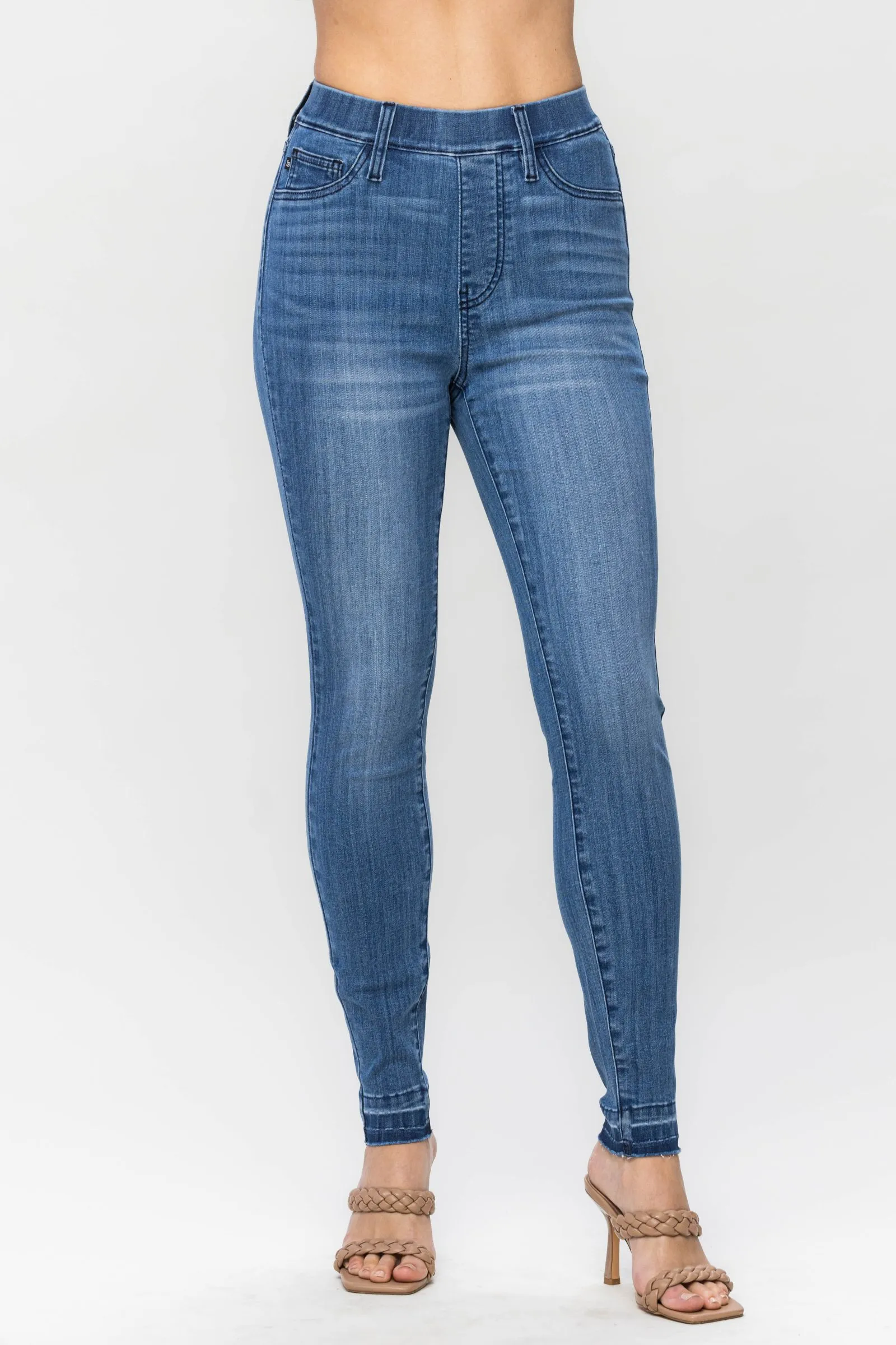 Judy Blue high waist release hem pull on skinny jeans