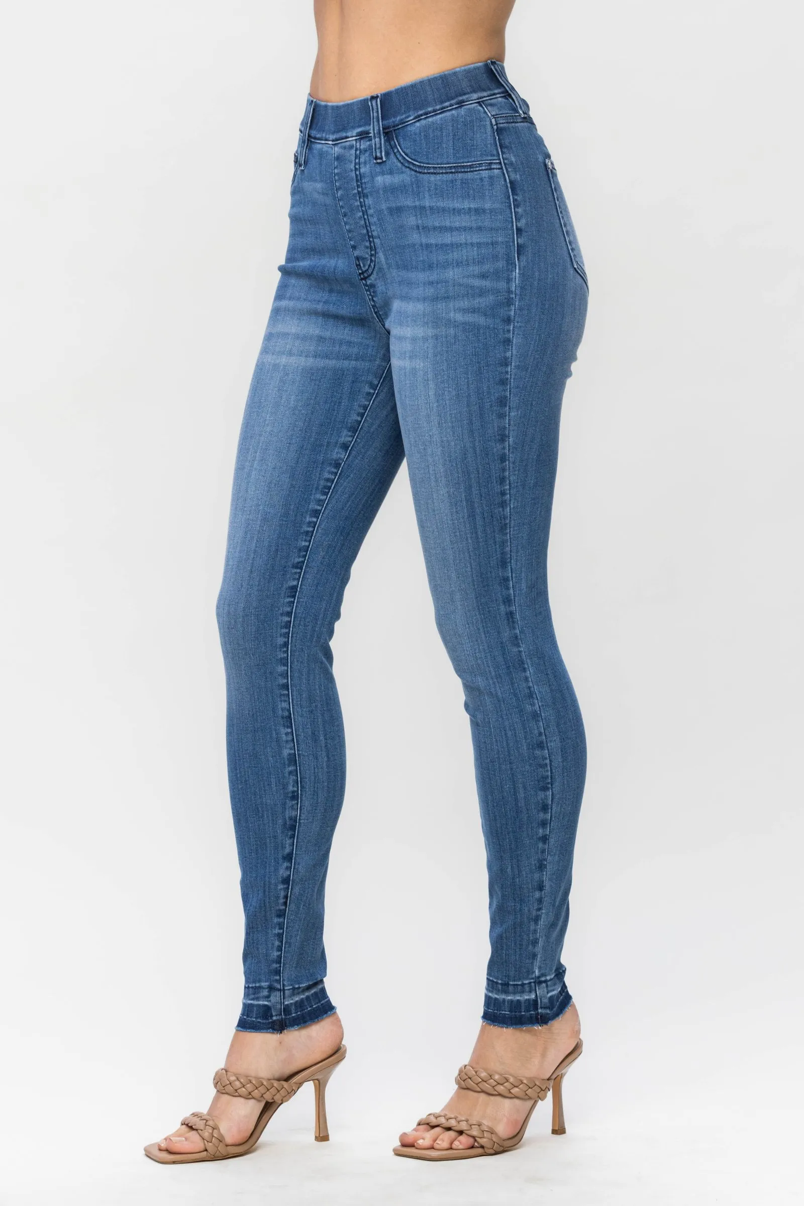 Judy Blue high waist release hem pull on skinny jeans