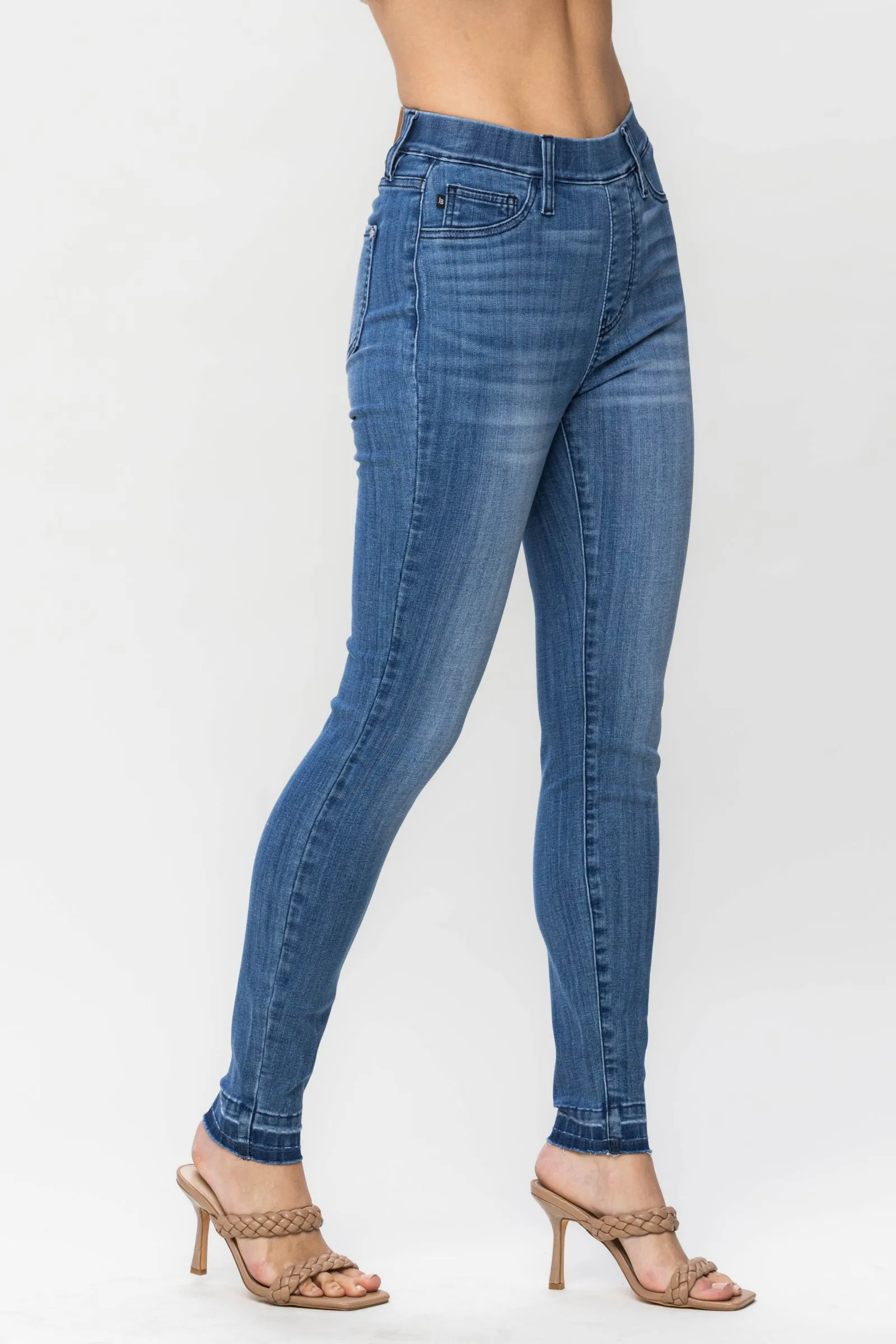 Judy Blue high waist release hem pull on skinny jeans