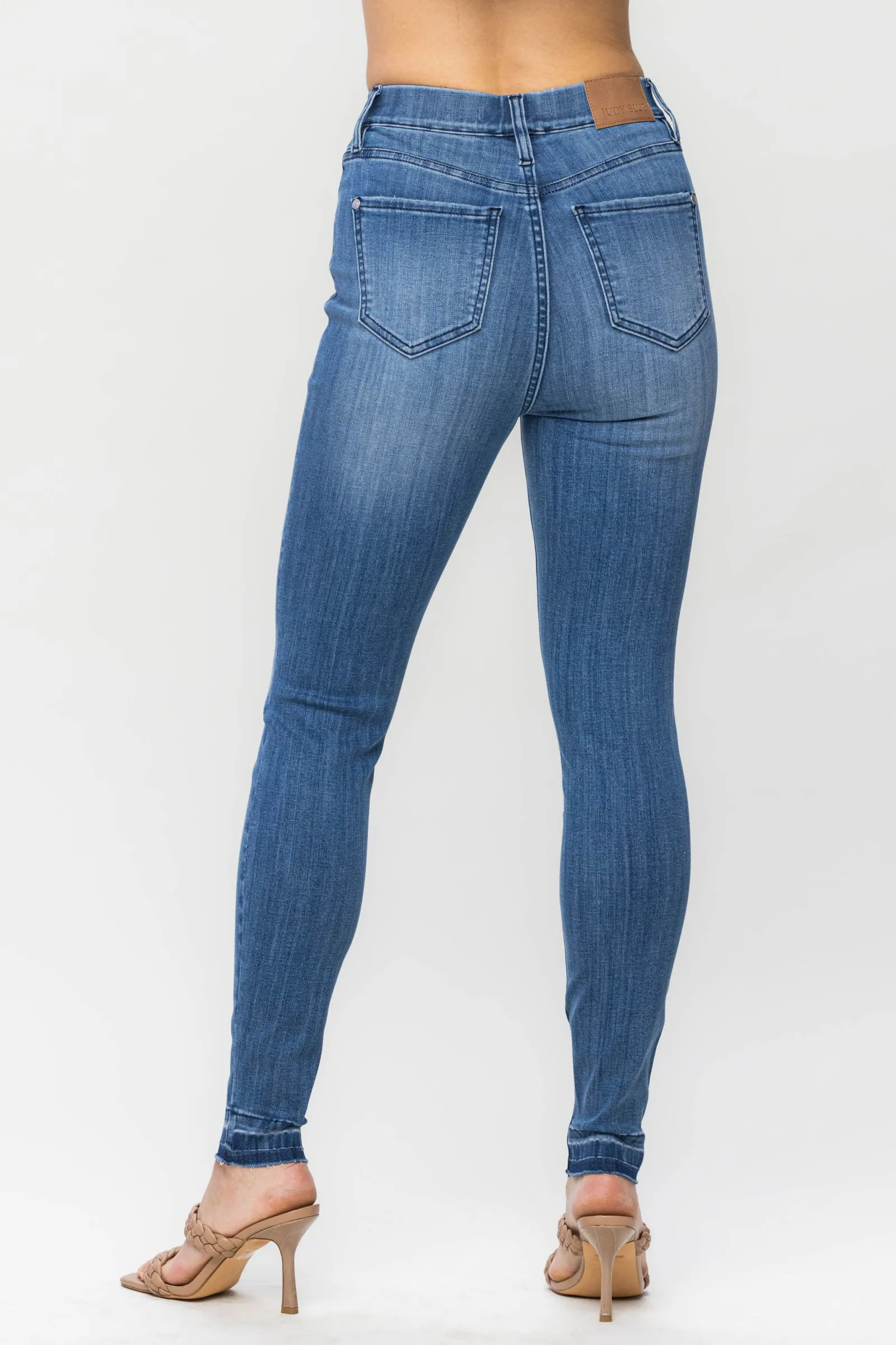 Judy Blue high waist release hem pull on skinny jeans