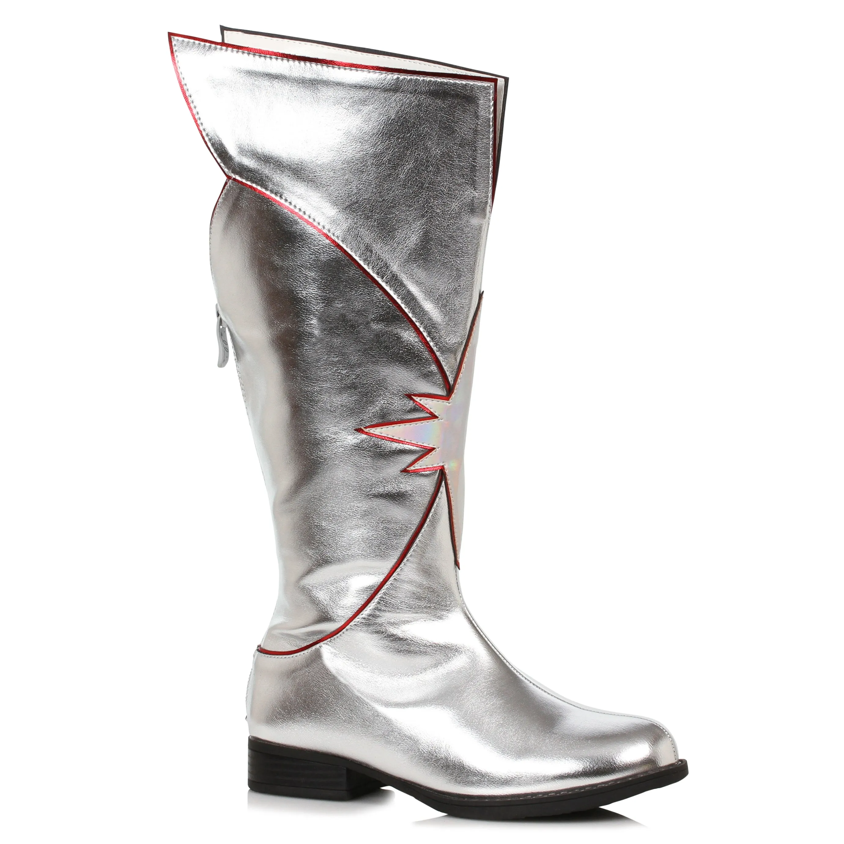 Karma-151 Metallic Faux Leather Superhero Boots