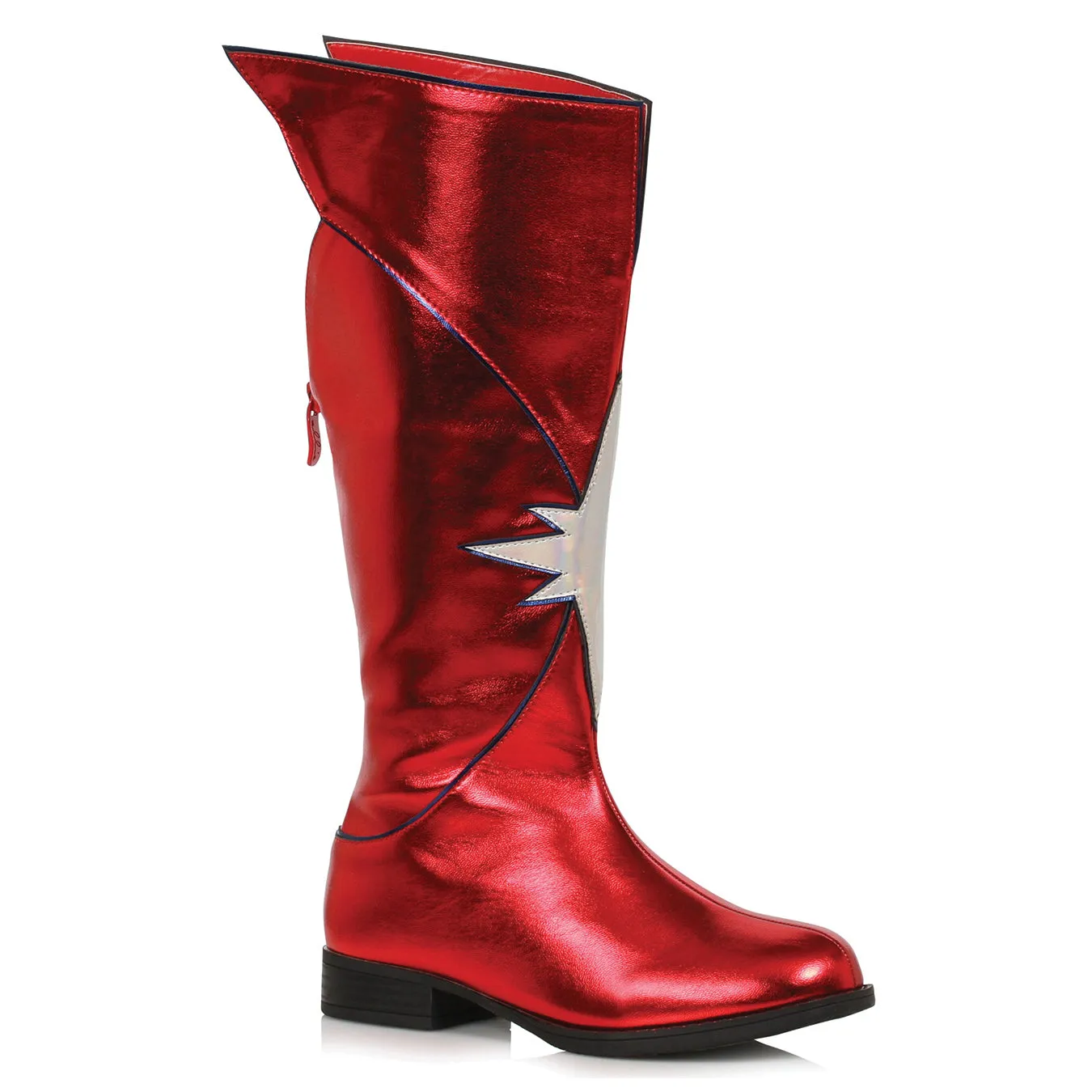 Karma-151 Metallic Faux Leather Superhero Boots