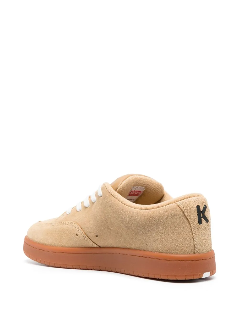 KENZO Men's Tan Leather Low Top Sneakers for SS24