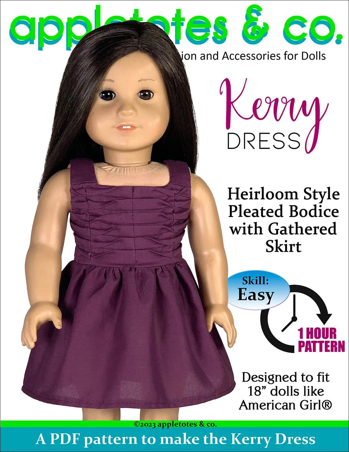 Kerry Dress 18 Inch Doll Sewing Pattern