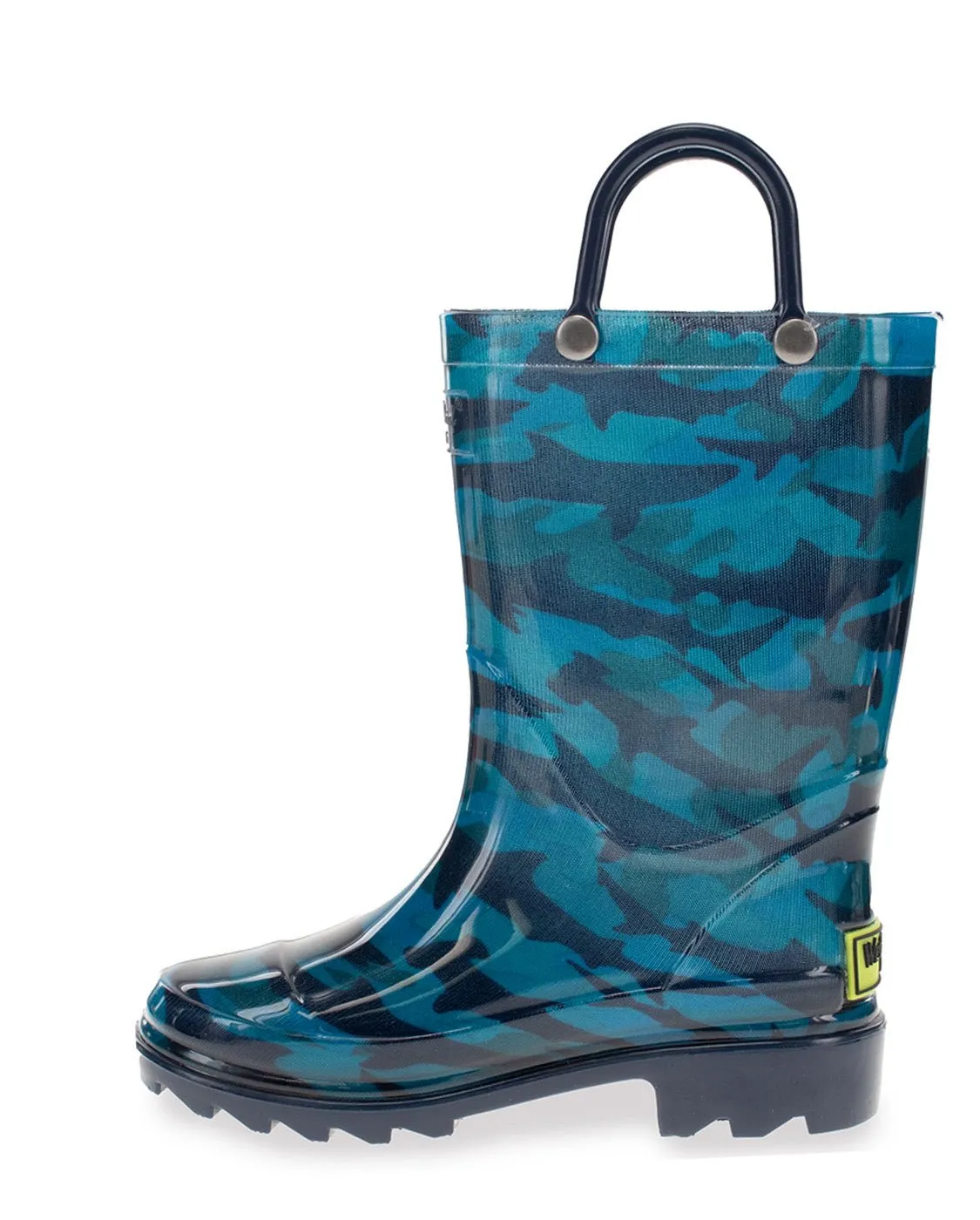 Kids Camo Shark Rain Boot - Blue