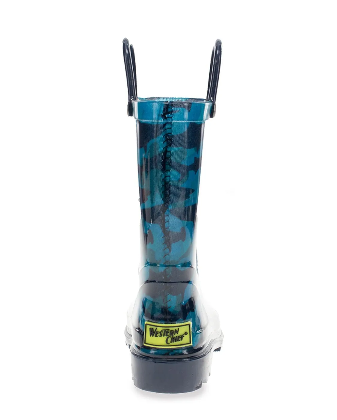 Kids Camo Shark Rain Boot - Blue