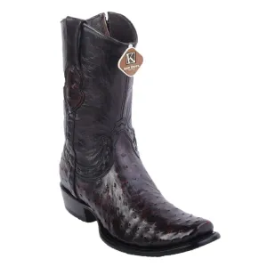 King Exotic Boots #479F0738 Men's Dubai Boot | Men's Ostrich Boots  Color Black Cherry