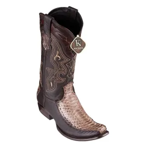 King Exotic Boots #479F5785 Men's | Men's Python Y Deer Boots Handcrafted Color Bustic Brown