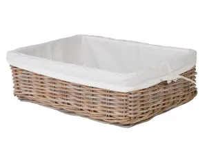 Kobo Rattan Shelf & Underbed Basket, Gray-Brown