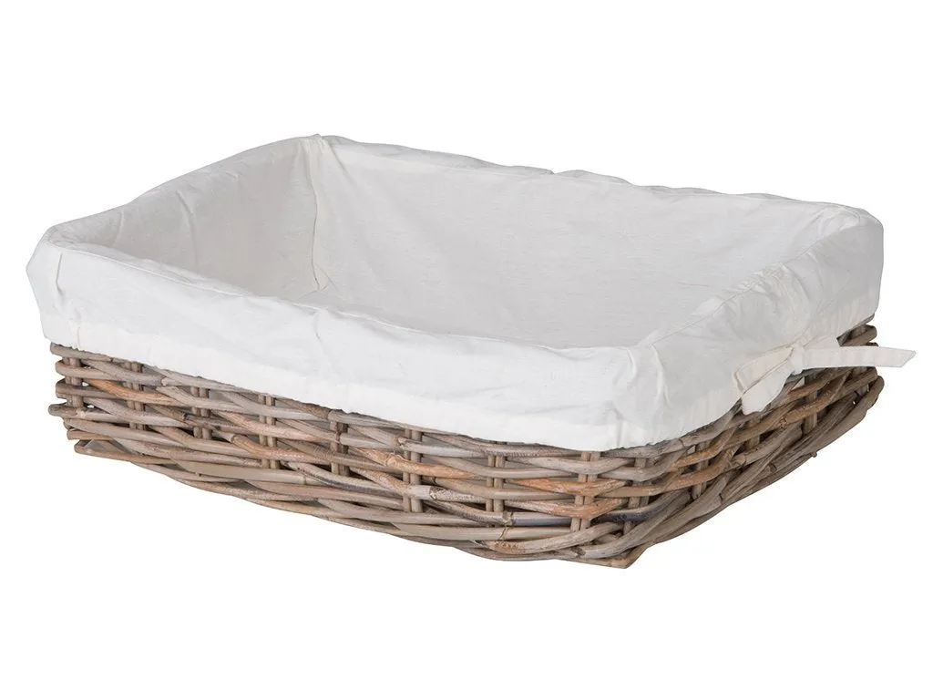 Kobo Rattan Shelf & Underbed Basket, Gray-Brown