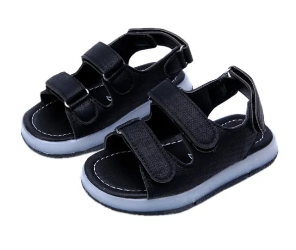 L205 Prodence Black LED Lighted Sandals