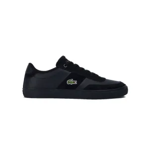 LACOSTE 7-44SMA008402H COURT-MASTER PR MN'S (Medium) Black Leather & Synthetic Lifestyle Shoes