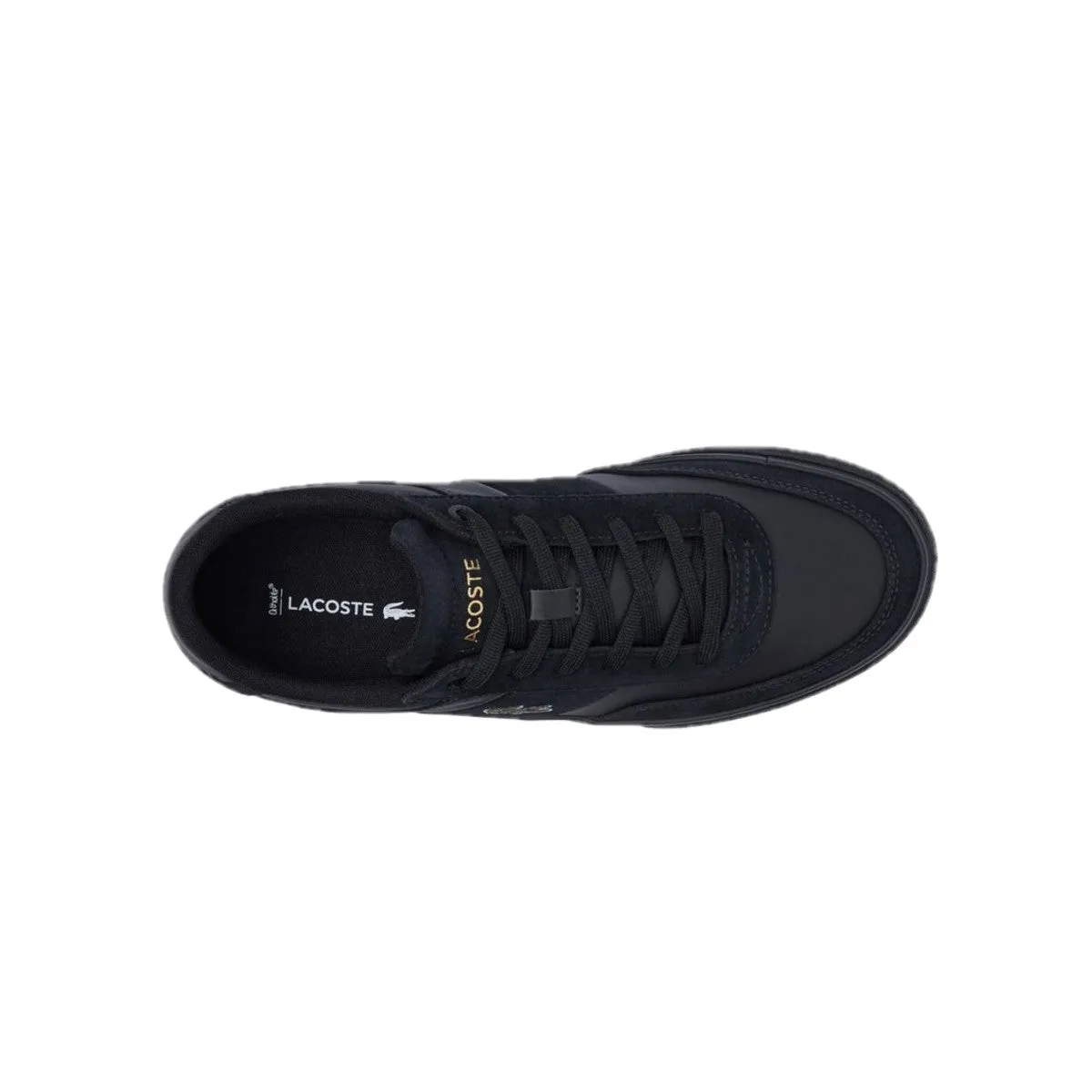 LACOSTE 7-44SMA008402H COURT-MASTER PR MN'S (Medium) Black Leather & Synthetic Lifestyle Shoes