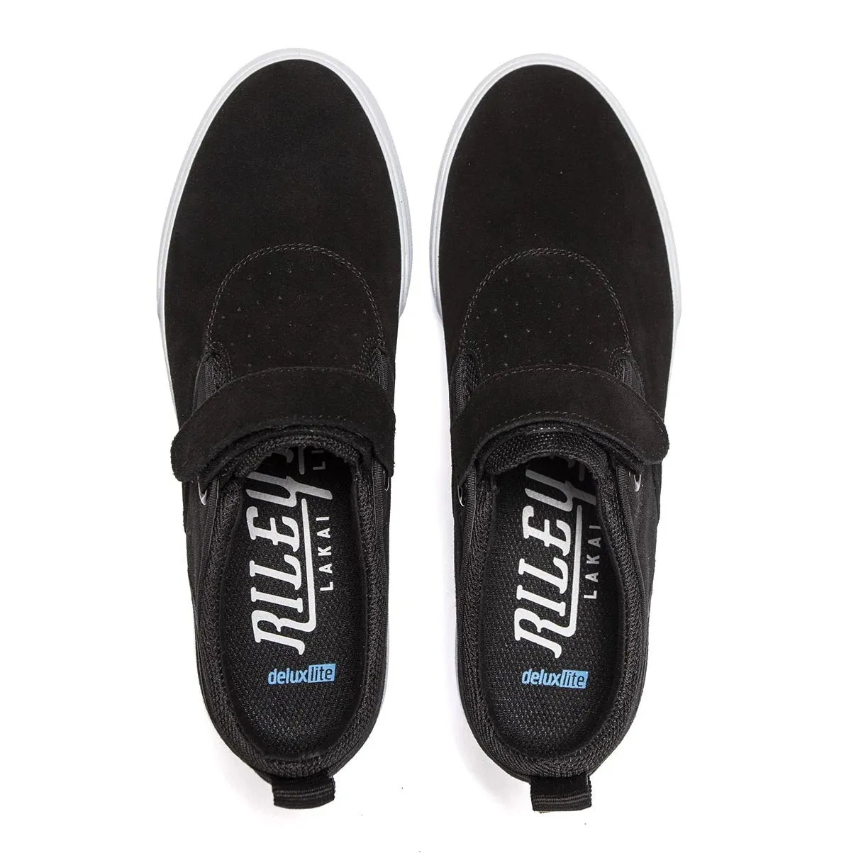 Lakai Shoes Riley 2 Velcro Strap - Black Suede