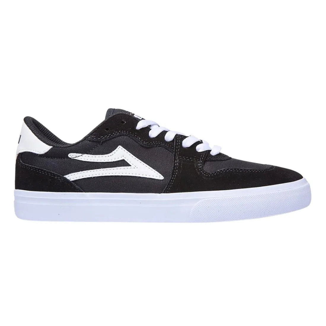 Lakai York Skate Shoes - Black/White Suede