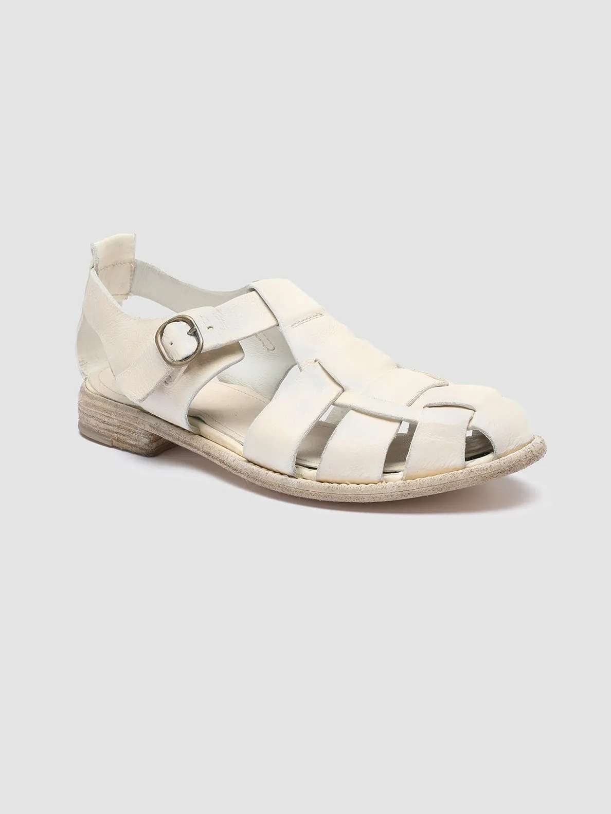 LEXIKON 536 - White Leather Sandals