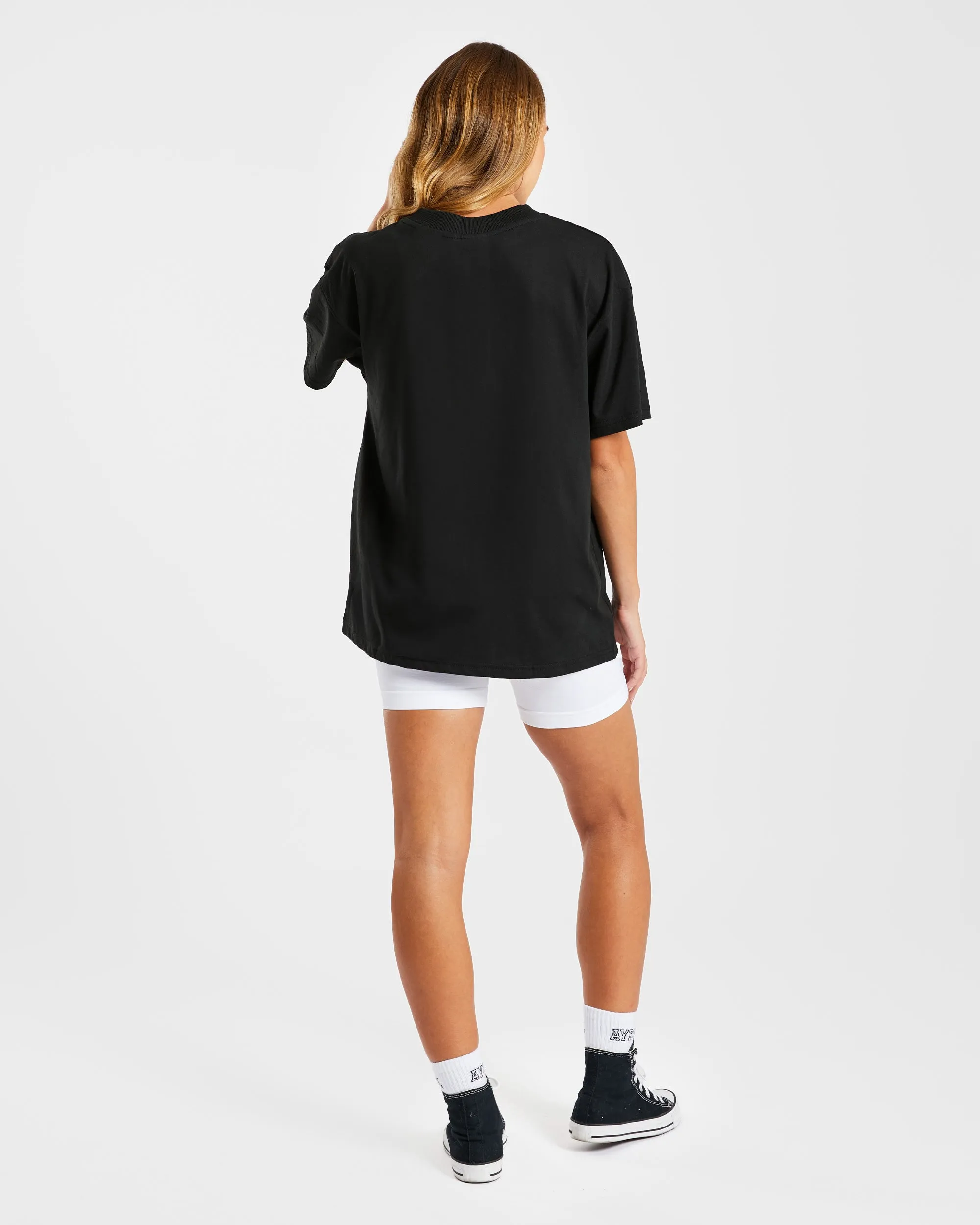 Lifting My Best Life Oversized T Shirt - Black