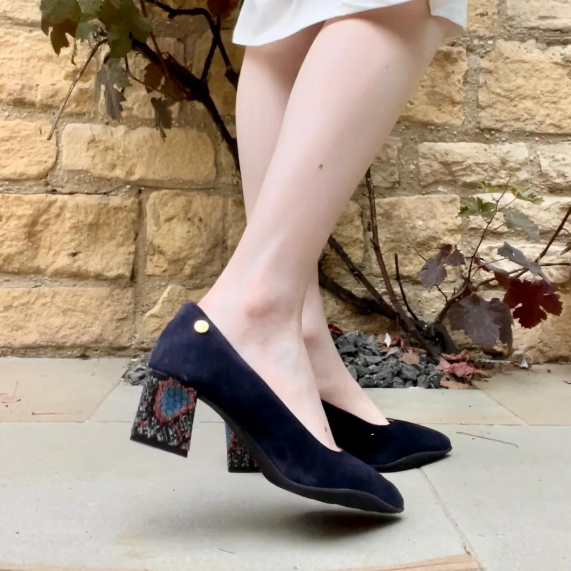 Lu Lu- Navy Suede dress shoe