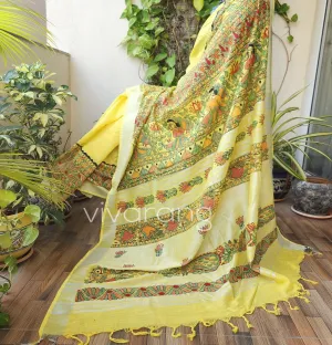 MADHUBANI LINEN SAREE