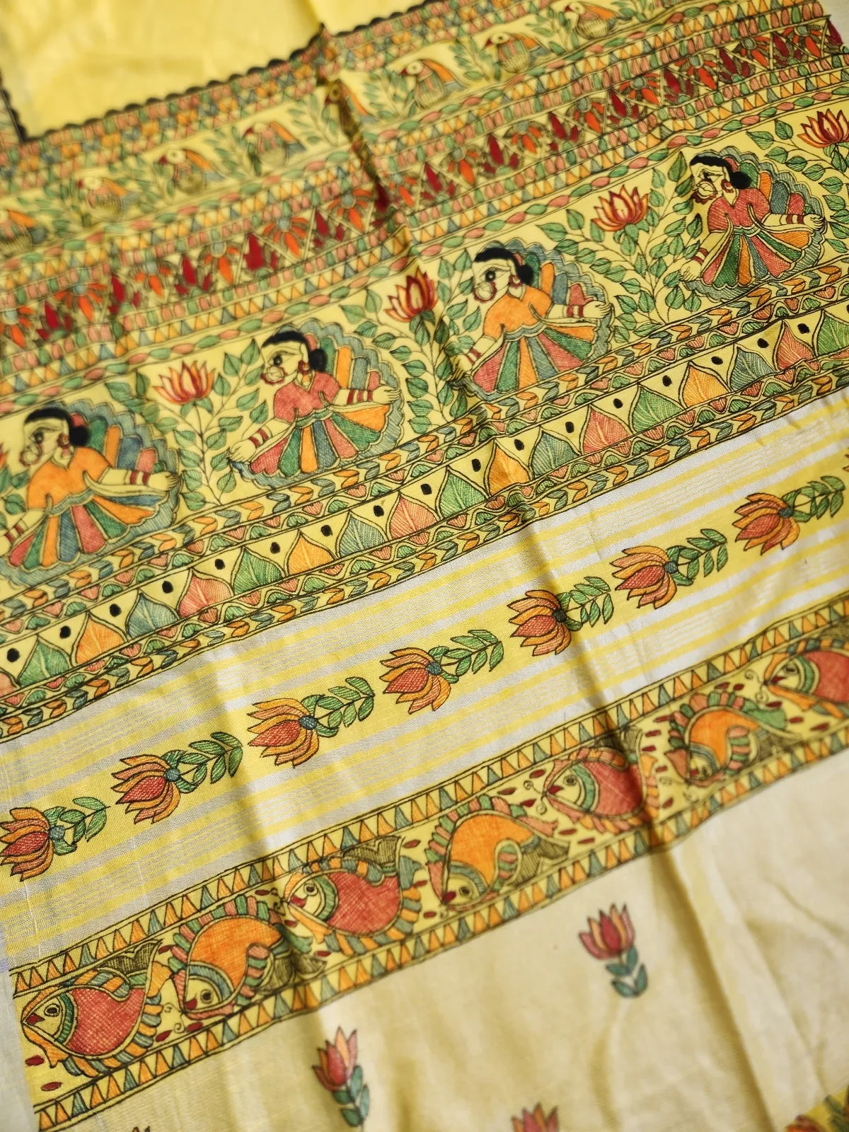 MADHUBANI LINEN SAREE